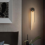 550MM 15W Black Oval Acrylic Modern LED Wall Light - Warm White - Ashish Electrical India