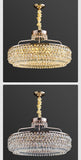 600 MM Crystal Gold LED Chandelier for Living Dining Room Light- Warm White