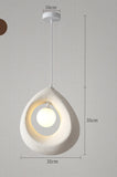 White Earthly Wabi Sabi Chandelier 300 MM for Living Room Outdoor Light - Warm White