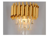 Led Glass Crystal Gold Metal Wall Light for Home - Warm White - Ashish Electrical India