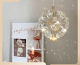 led Gold Crystal Flower Pendant Ceiling Lamp Light - Warm White