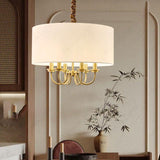 4 Light 500MM Gold Italian Shade Chandelier Light for Dining Hall