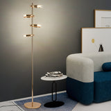 4  Gold Floor lamp Living Room Light for Home Lighting Standing lamp - Warm White