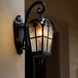 Wall Light Fixture Black Exterior Wall Waterproof Lights Wall Mount with Glass Shade