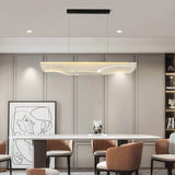 Black Acrylic LED Chandelier 1000MM Long with Curv Acrylic Light - Warm White