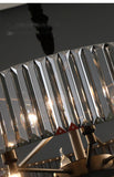 600 MM Black Metal Smokey Crystal LED Chandelier Hanging Suspension Lamp - Warm White