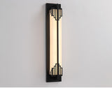 600MM Led Modern Black Outdoor Wall Light - Warm White