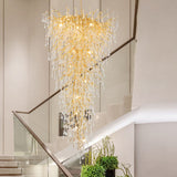 1600MM LONG CRYSTAL DOUBLE HEIGHT DUPLEX CHANDELIER - WARM WHITE