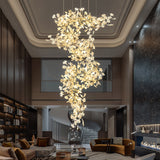 2400 MM LONG CRYSTAL DOUBLE HEIGHT DUPLEX CHANDELIER - WARM WHITE