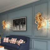 Violin Lady Wall Lamp Art LED European Creative Wall Lamp Bedroom Bedside Lamp - Gold - Ashish Electrical India