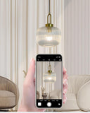 1 Light LED Glass Smokey Electroplated Gold Pendant Ceiling Light - Warm White - Ashish Electrical India