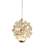 led Gold Crystal Pendant Light Bedside Hanging Corner Light - Warm White