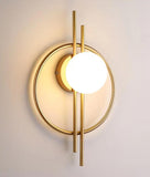 Gold Frost Glass Ball Wall Light - Warm White