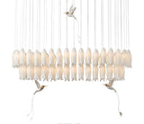 Rectangular 1200MM  Bird Nest LED DOUBLE HEIGHT STAIR CHANDELIER - WARM WHITE