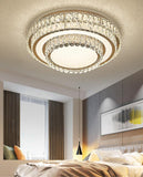 600 MM K9 Crystal 3 Layer LED Chandelier Lamp - Warm White - Ashish Electrical India