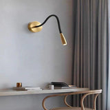 Flexible Wired 3W Pencil Gooseneck Led Wall Light Sconce for Bedroom Reading Bedside- Warm White