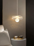 LED 1 Light Modern LED Gold Acrylic Pendant Hanging Light - Warm White