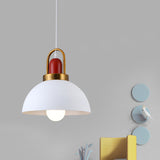 White Metal Pendant Light Hanging Bediside Room Corner Light - Warm White