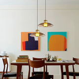 Gold Long Amber Champagne Glass Pendant Light