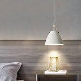 White Metal Pendant Light Hanging Bediside Dining Room Light - Warm White