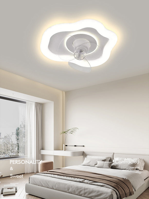 500MM Kids Room Modern Ceiling Fans Chandelier with Remote Control ABS Blades - Warm White