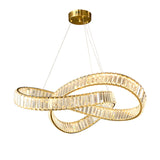 800 MM Crystal Gold LED Chandelier Light for Living Room Dining Room - Warm White