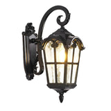 Wall Light Fixture Black Exterior Wall Waterproof Lights Wall Mount with Glass Shade