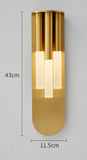 3 Light Gold Metal Frost Wall Light for Living Room Drawing Room Bedroom - Warm White