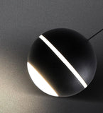 1 Light Straight LED Ball Black Pendant Lamp Ceiling Light - Warm White - Ashish Electrical India