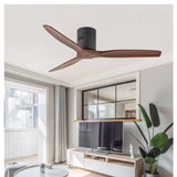 52 INCH HUGGER WIND LEAF CEILING FAN REMOTE CONTROLLED - Dark WOOD