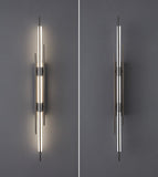 600 MM LED Stainless Steel Electroplated Black Long Sleek Tube Wall Light - Warm White