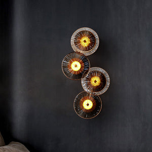 Modern Smokey Glass LED Wall Art Lamp - Warm White