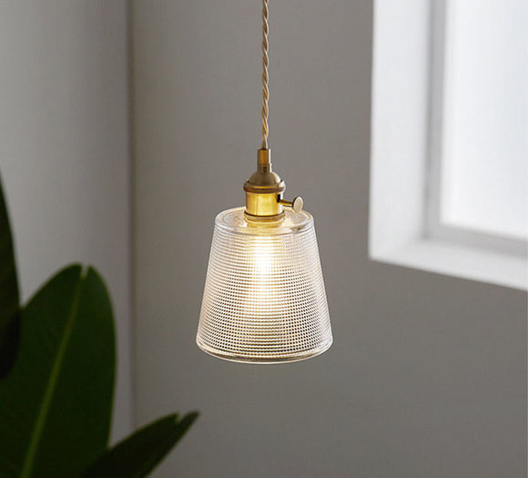 Gold Frost Shade Pendant Ceiling Light - Warm White