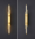 600 MM LED Stainless Steel Electroplated Gold Long Sleek Tube Wall Light - Warm White - Ashish Electrical India