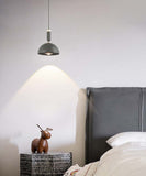 led Grey Pendant Light for Bedside Hanging Light - Warm White