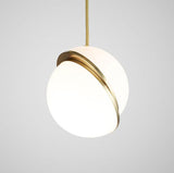 1 LED 150MM Gold Frost Ball Round Pendant Lamp Chandelier Ceiling Light - Warm White