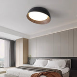 500MM Wooden Black Surface Mounted LED Chandelier for Living Dining Room Light- Warm White