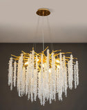 600 MM Crystal Gold Metal LED Tree Chandelier Hanging Lamp - Warm White