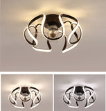 500MM Brown Ceiling Fan Chandelier with Remote Control ABS Blades - Warm White