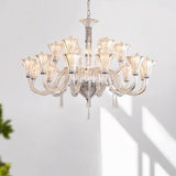 15 LIGHT Glass Shade ITALIAN CHANDELIER CEILING LIGHTS HANGING