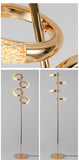 4  Gold Floor lamp Living Room Light for Home Lighting Standing lamp - Warm White