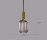 Tint Glass Pendant Light Hanging Bediside Room Corner Light - Warm White