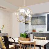 9 Lights Firefly Gold Metal Ceiling Frost Led Pendant Hanging Light - Warm White