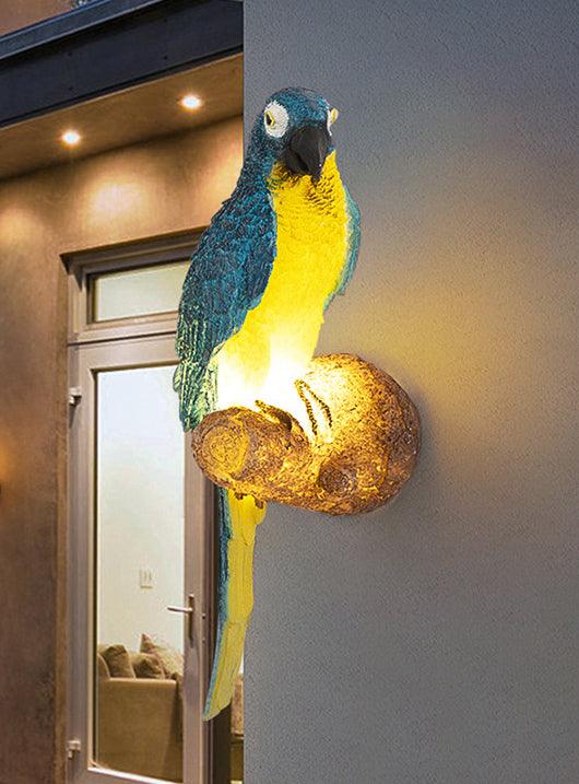 Parrot Outdoor Wall Lamp Art LED Creative Wall Lamp Bedroom Bedside Lamp - Warm White - Ashish Electrical India