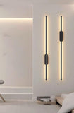 1200MM LED Black Long Modern Tube Wall Light - Warm White