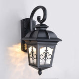 Outdoor Wall Light Fixture Black Color Exterior Lantern Waterproof Lamp - Warm White
