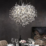 800 MM Crystal Chrome LED Tree Chandelier Light