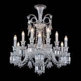 12 LIGHT Clear GLASS ITALIAN CHANDELIER LIGHT FOR DINING HALL