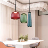 3 Light Color Glass Pendant Ceiling Hanging Light - Warm White