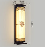 800MM Led Modern Black Outdoor Wall Light - Warm White